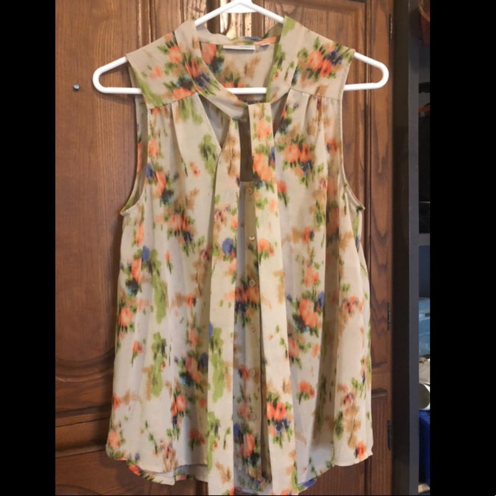 Halogen brand floral blouse